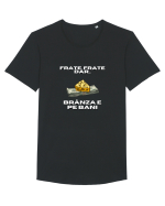 Frate frate, dar branza e pe bani Tricou mânecă scurtă guler larg Bărbat Skater