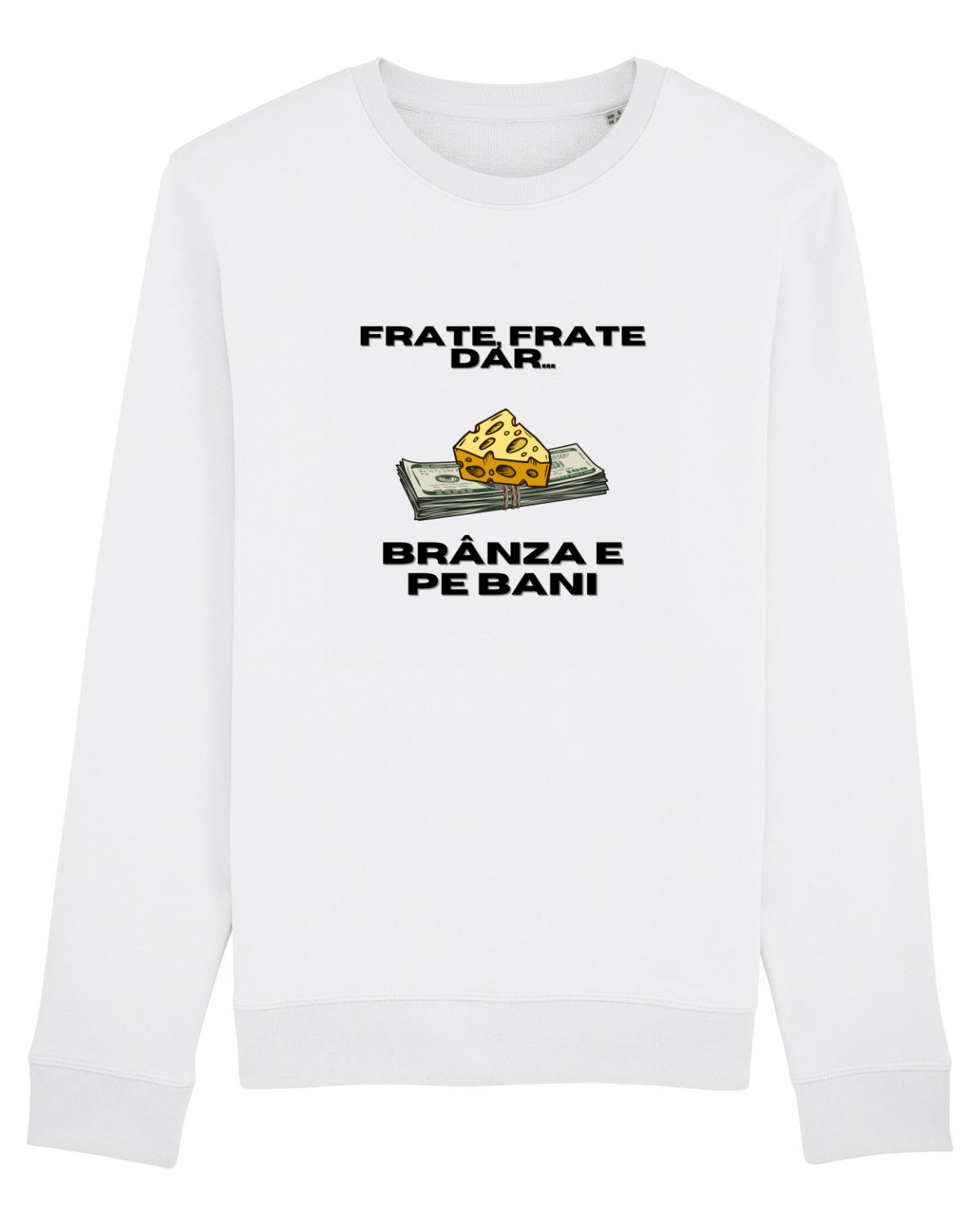 Bluză mânecă lungă Unisex Rise White