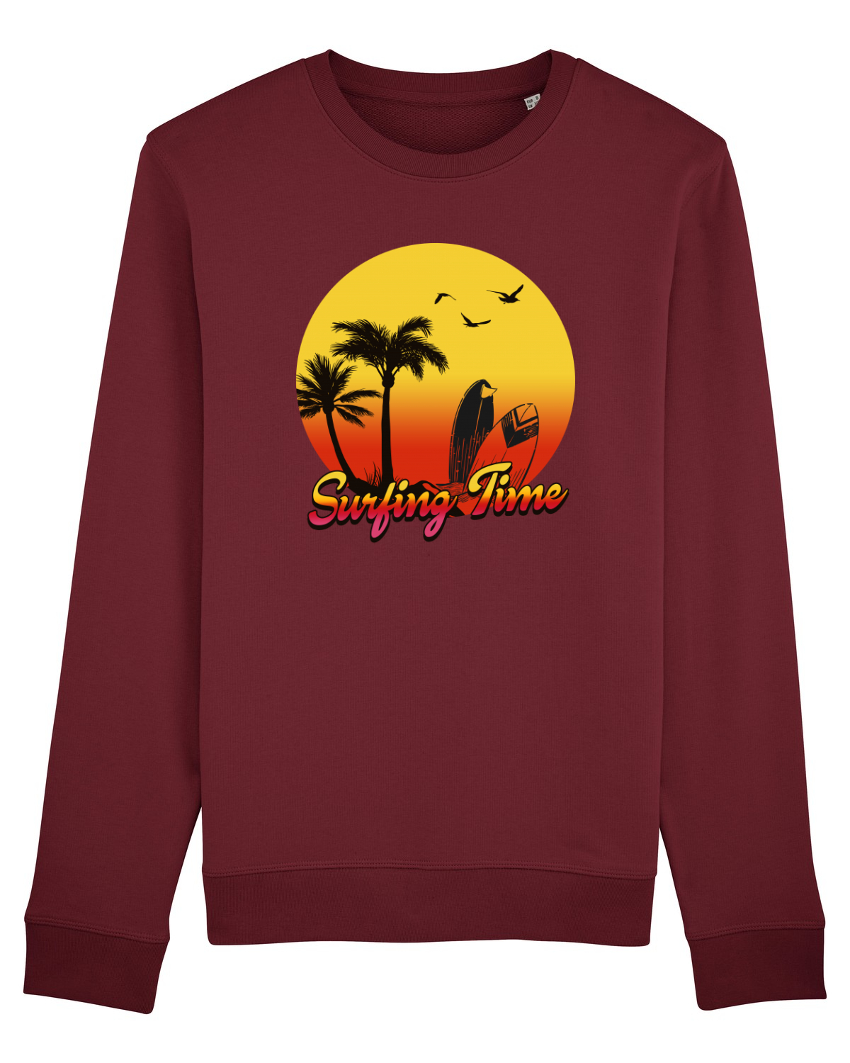 Bluză mânecă lungă Unisex Rise Burgundy