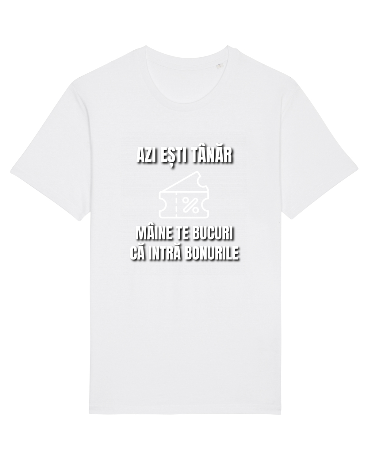 Tricou mânecă scurtă Unisex Rocker White