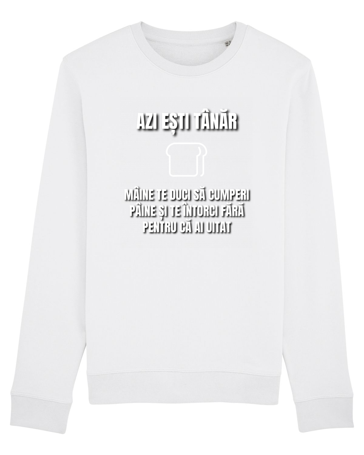 Bluză mânecă lungă Unisex Rise White