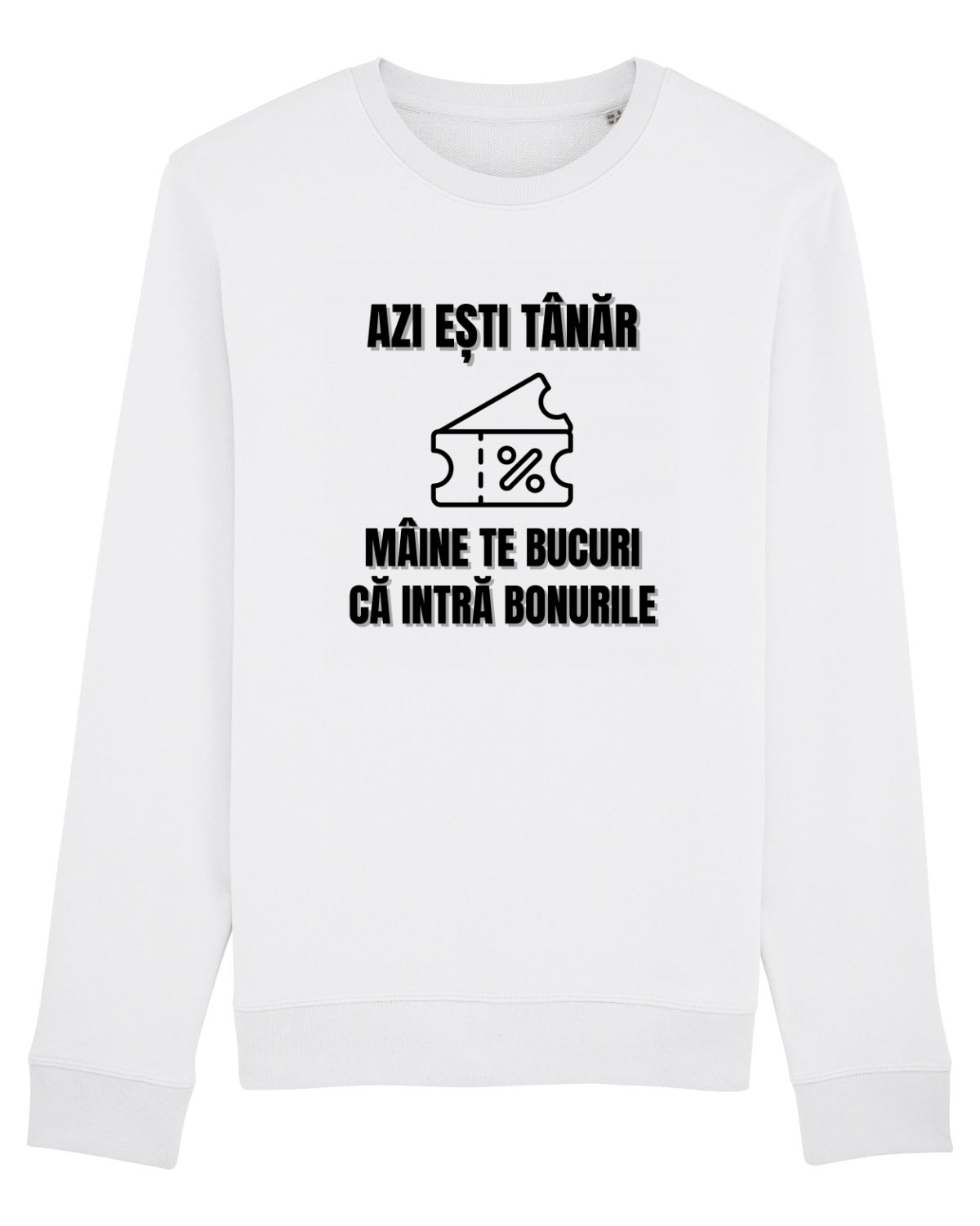 Bluză mânecă lungă Unisex Rise White