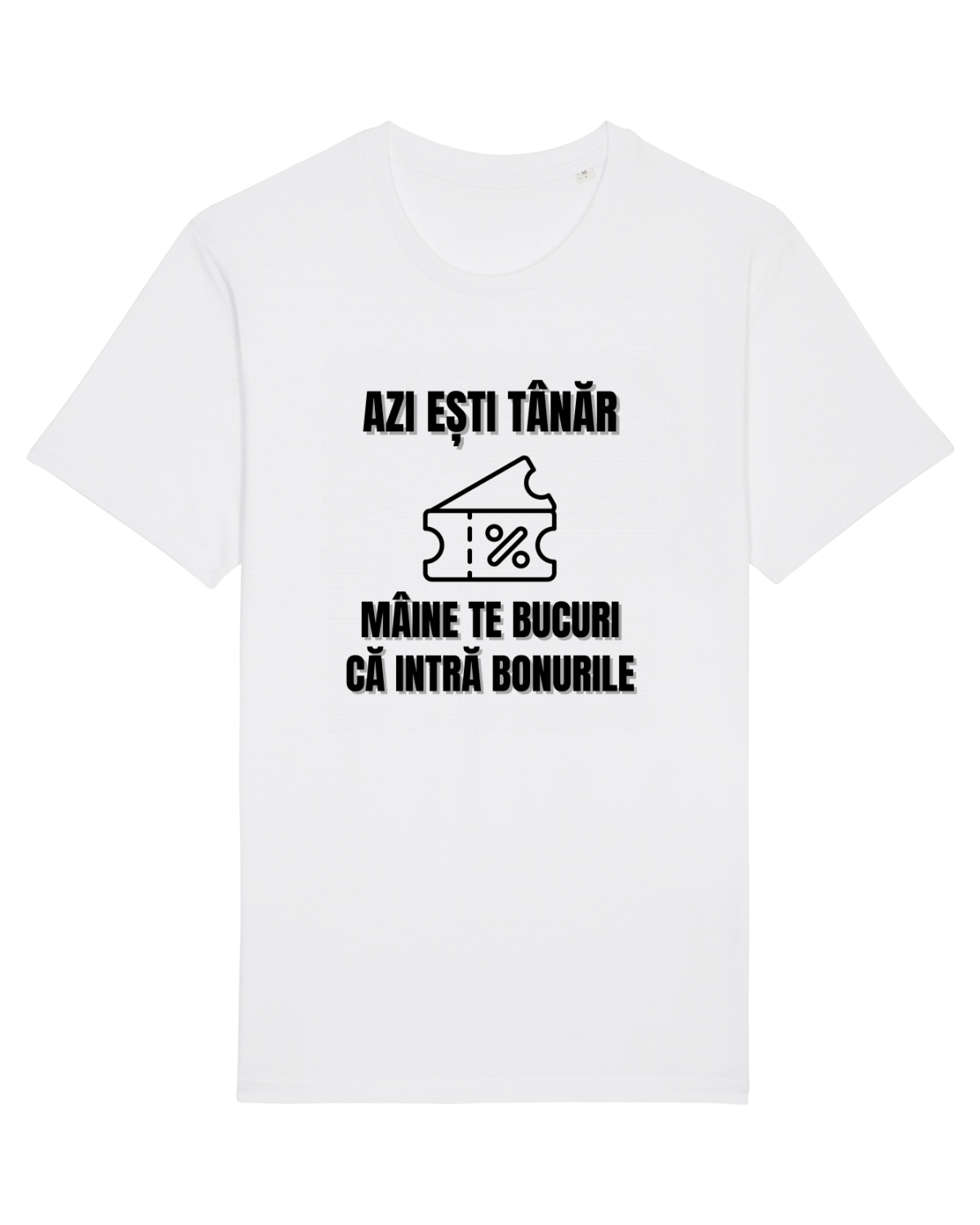 Tricou mânecă scurtă Unisex Rocker White