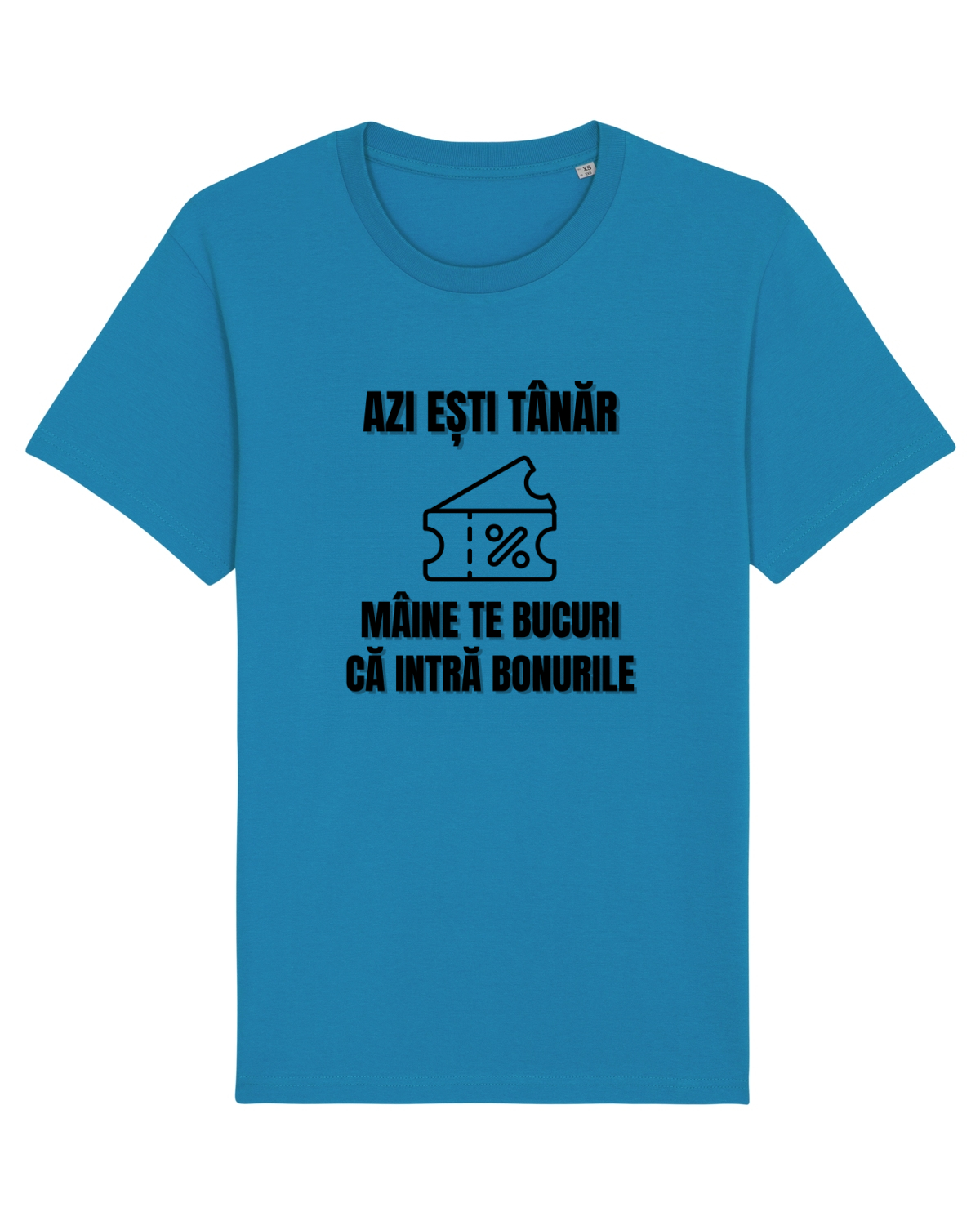 Tricou mânecă scurtă Unisex Rocker Azur