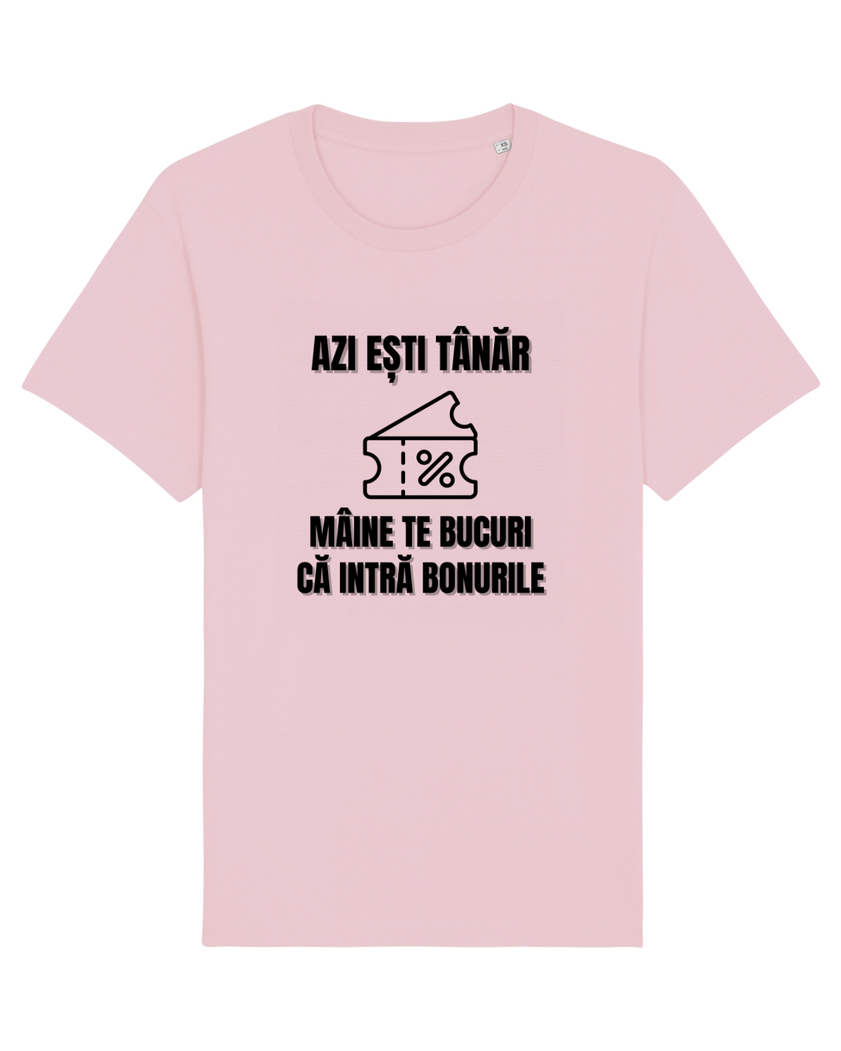 Tricou mânecă scurtă Unisex Rocker Cotton Pink