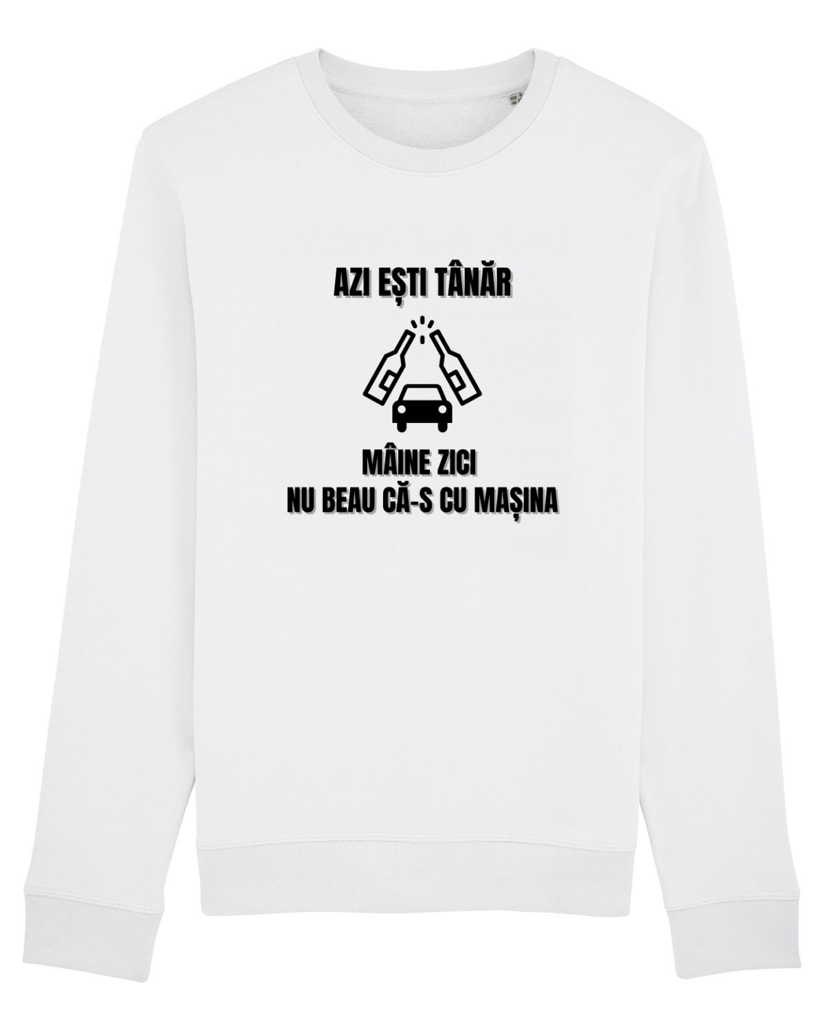 Bluză mânecă lungă Unisex Rise White