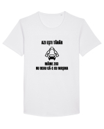 Azi esti tanar maine zici nu beau ca-s cu masina Tricou mânecă scurtă guler larg Bărbat Skater