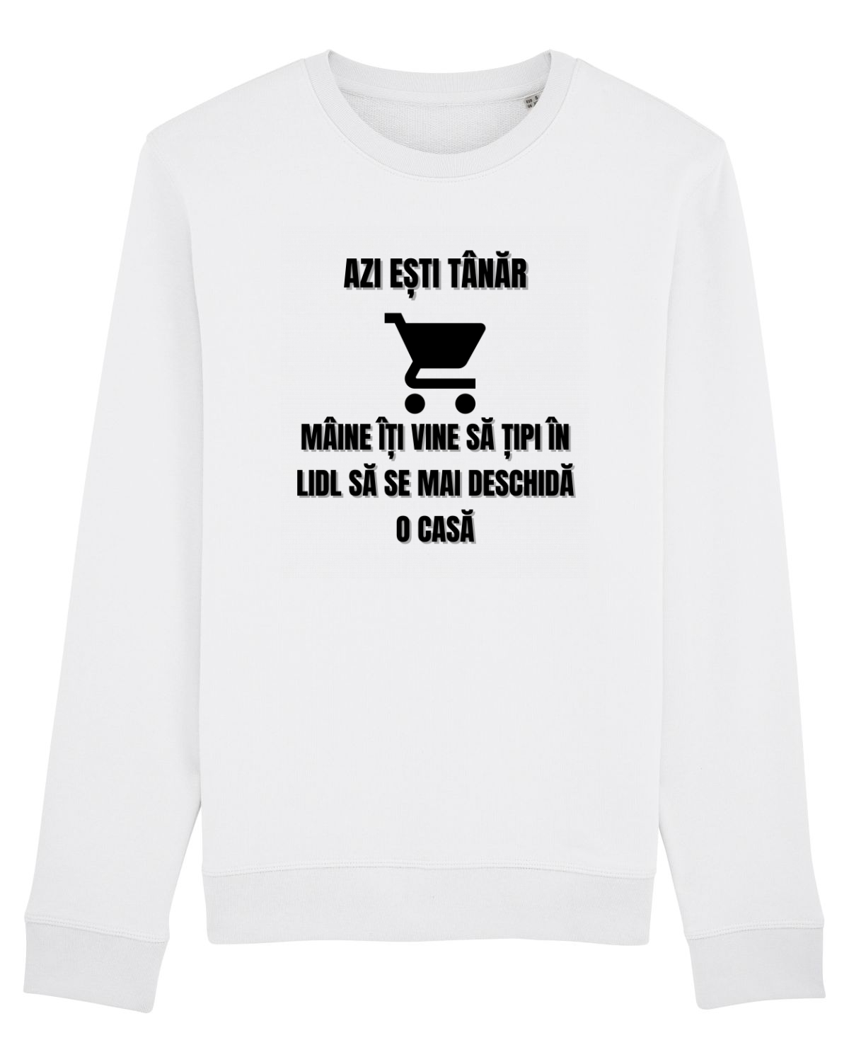 Bluză mânecă lungă Unisex Rise White