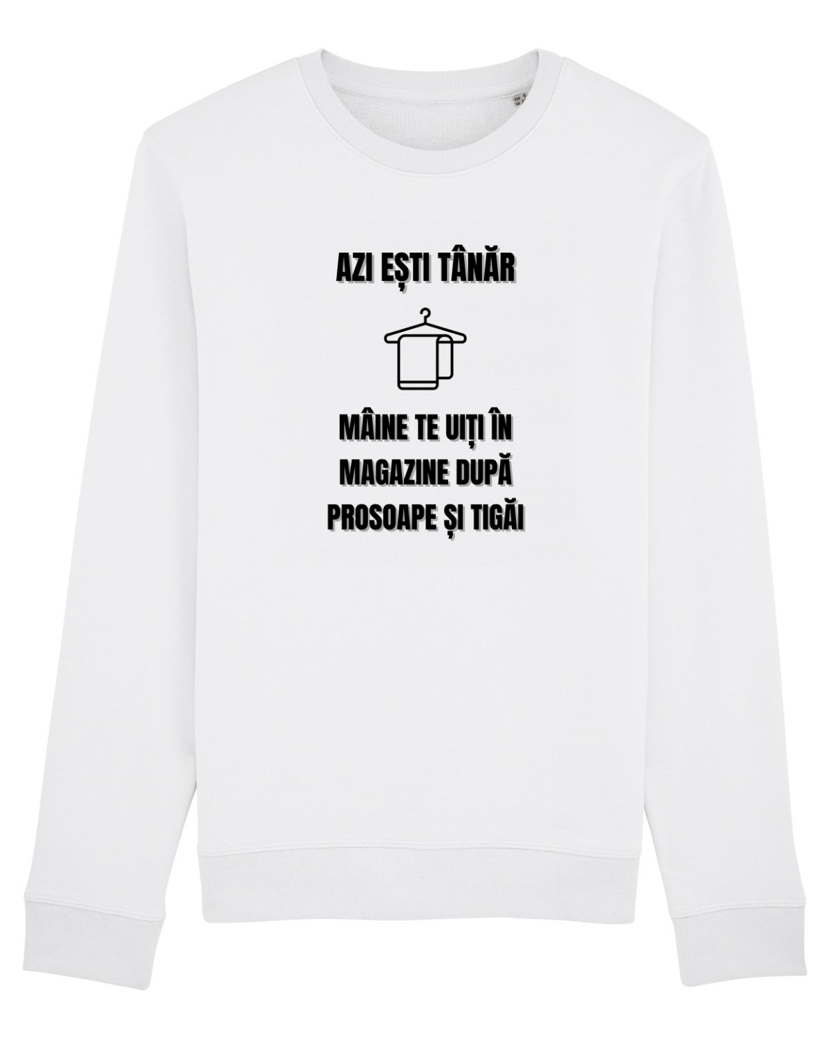 Bluză mânecă lungă Unisex Rise White