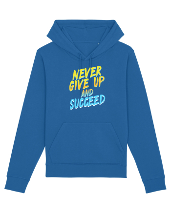 Never give up Royal Blue