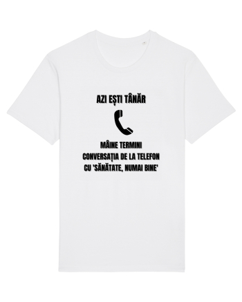 Azi esti tanar maine termini conversatia de la telefon cu sanatate White