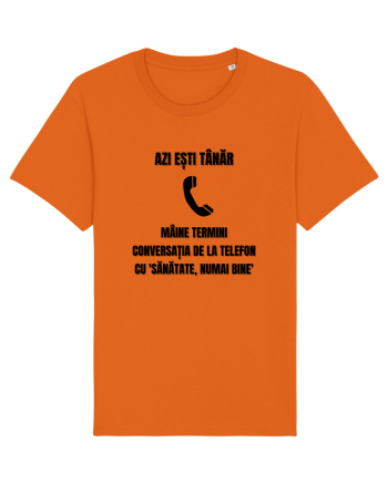 Azi esti tanar maine termini conversatia de la telefon cu sanatate Bright Orange