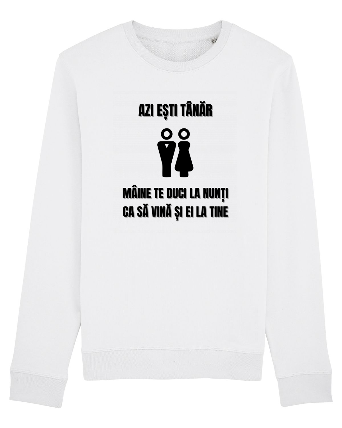 Bluză mânecă lungă Unisex Rise White
