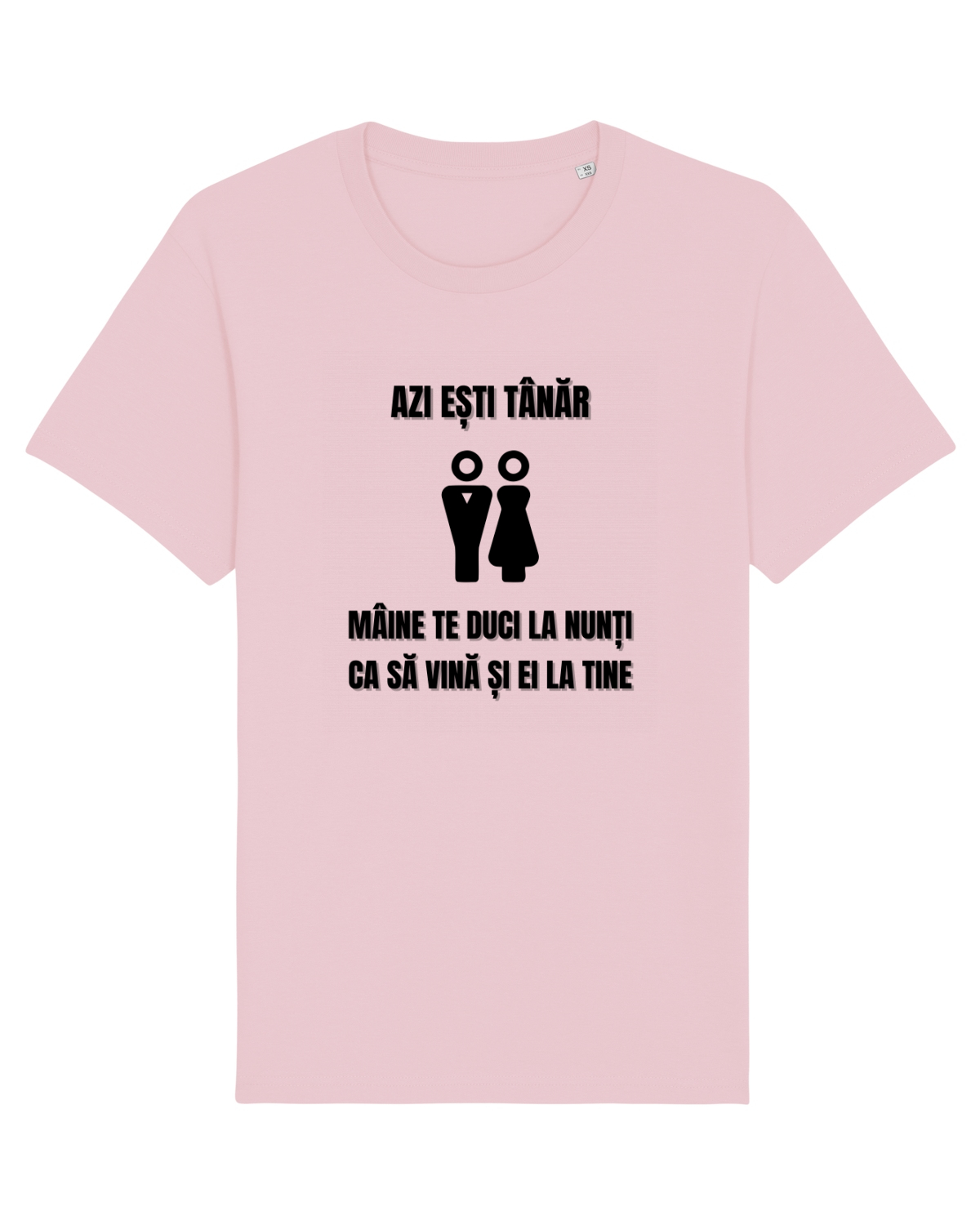 Tricou mânecă scurtă Unisex Rocker Cotton Pink