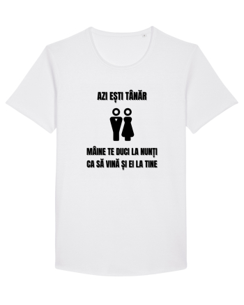 Azi esti tanar maine te duci la nunti ca sa vina si ei la tine  White