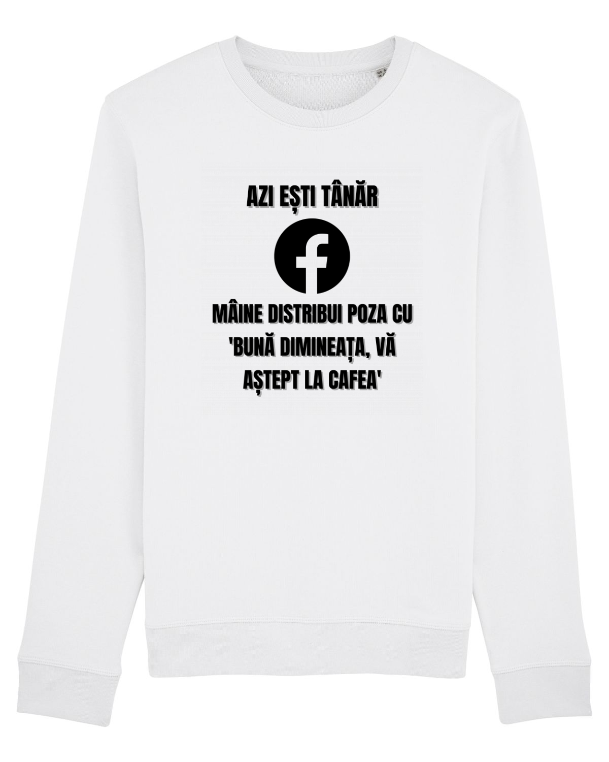 Bluză mânecă lungă Unisex Rise White