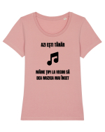 Azi esti tanar maine tipi la vecini sa dea muzica mai incet Tricou mânecă scurtă guler larg fitted Damă Expresser