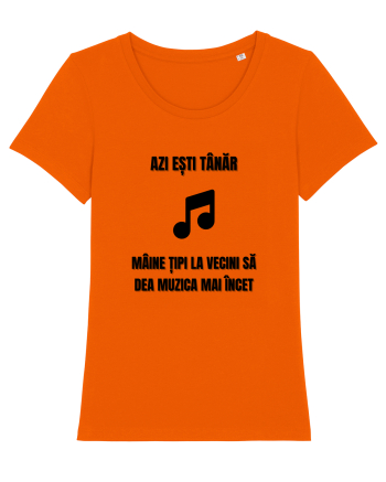Azi esti tanar maine tipi la vecini sa dea muzica mai incet Bright Orange