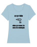 Azi esti tanar maine esti vecinul ala care da cu bormasina Tricou mânecă scurtă guler larg fitted Damă Expresser
