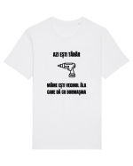 Azi esti tanar maine esti vecinul ala care da cu bormasina Tricou mânecă scurtă Unisex Rocker