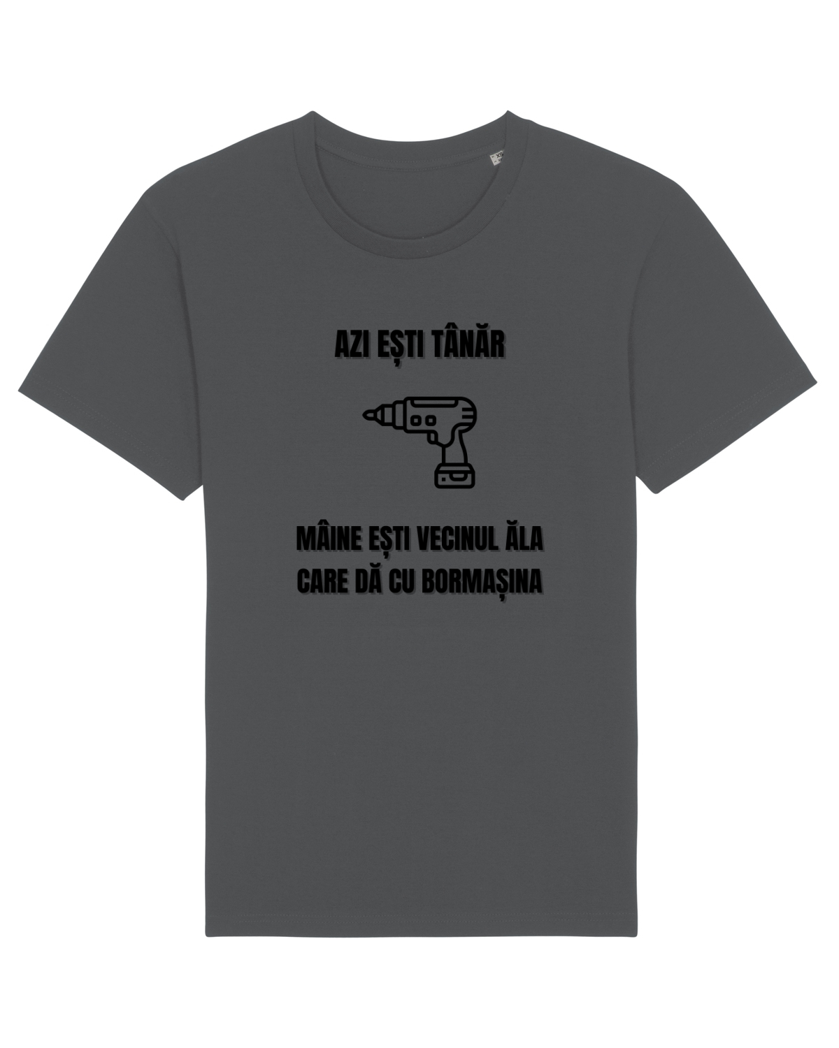 Tricou mânecă scurtă Unisex Rocker Anthracite