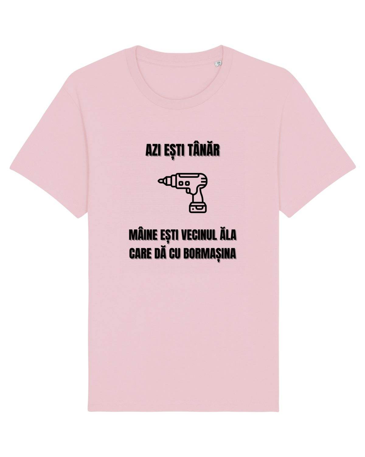 Tricou mânecă scurtă Unisex Rocker Cotton Pink