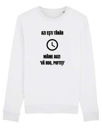Azi esti tanar maine auzi va rog, poftiti White