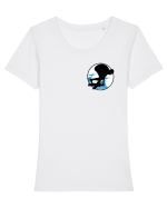 SWIMMER Tricou mânecă scurtă guler larg fitted Damă Expresser