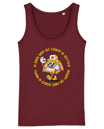 pentru camping - A bad day at camp is better than a good day at work Burgundy