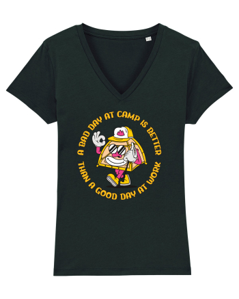 pentru camping - A bad day at camp is better than a good day at work Black