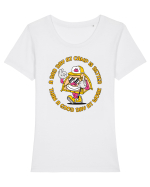 pentru camping - A bad day at camp is better than a good day at work Tricou mânecă scurtă guler larg fitted Damă Expresser