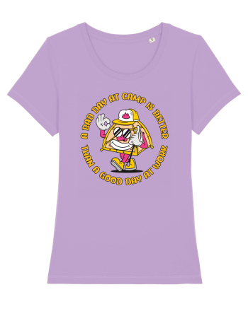 pentru camping - A bad day at camp is better than a good day at work Lavender Dawn