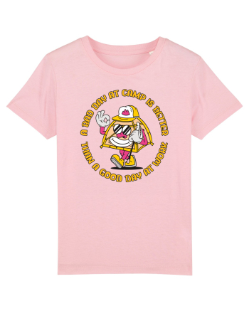 pentru camping - A bad day at camp is better than a good day at work Cotton Pink