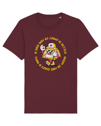 pentru camping - A bad day at camp is better than a good day at work Burgundy