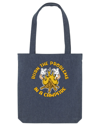 pentru camping - Burn the problems in a campfire Midnight Blue