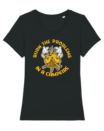 pentru camping - Burn the problems in a campfire Black