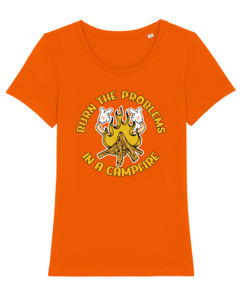 pentru camping - Burn the problems in a campfire Bright Orange