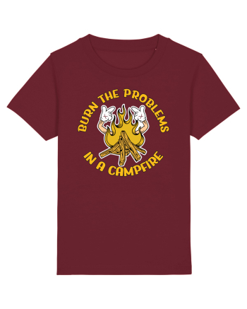 pentru camping - Burn the problems in a campfire Burgundy
