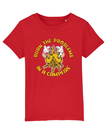 pentru camping - Burn the problems in a campfire Red
