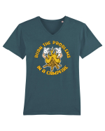 pentru camping - Burn the problems in a campfire Tricou mânecă scurtă guler V Bărbat Presenter