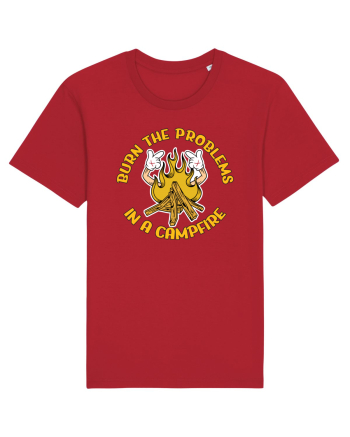 pentru camping - Burn the problems in a campfire Red