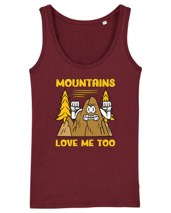 pentru camping - Mountains love me too Burgundy
