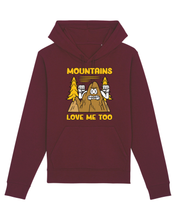 pentru camping - Mountains love me too Burgundy