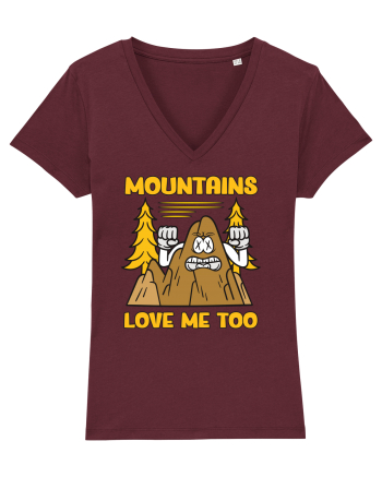 pentru camping - Mountains love me too Burgundy