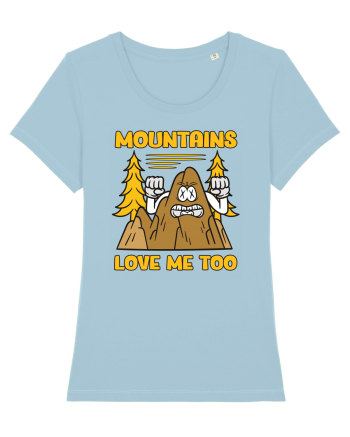 pentru camping - Mountains love me too Sky Blue