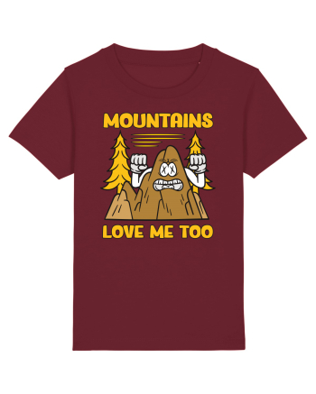 pentru camping - Mountains love me too Burgundy