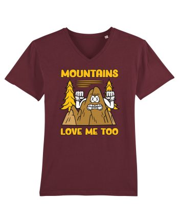 pentru camping - Mountains love me too Burgundy