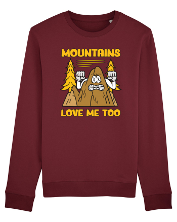 pentru camping - Mountains love me too Burgundy