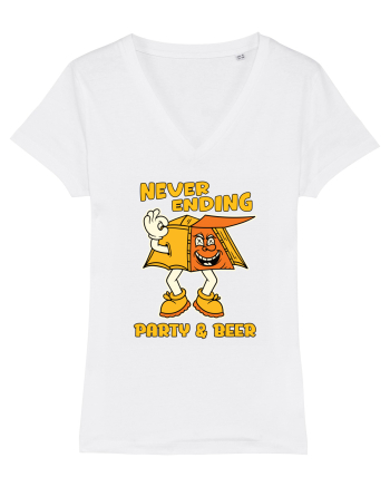 pentru camping - Neverending party and beer White