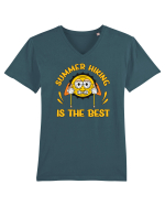 pentru camping - Summer hiking is the best Tricou mânecă scurtă guler V Bărbat Presenter